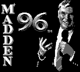 Madden '96 title screen for GameBoy